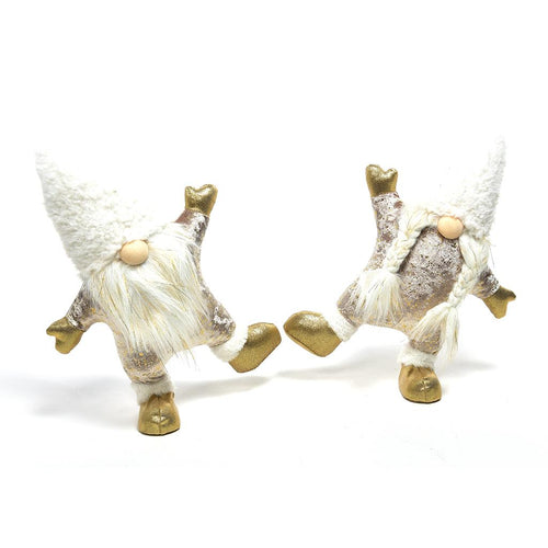 Gnomo in Tessuto Oro 22x10xh42cm.