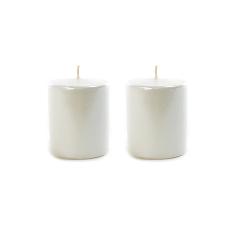 Set di 2 Candele decorative "Pillar Lucid" confezione con scatola bianca