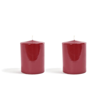 Set di 2 Candele decorative "Pillar Lucid" confezione con scatola bianca