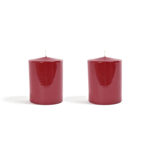Set di 2 Candele decorative Pillar Lucid confezione con scatola bianca