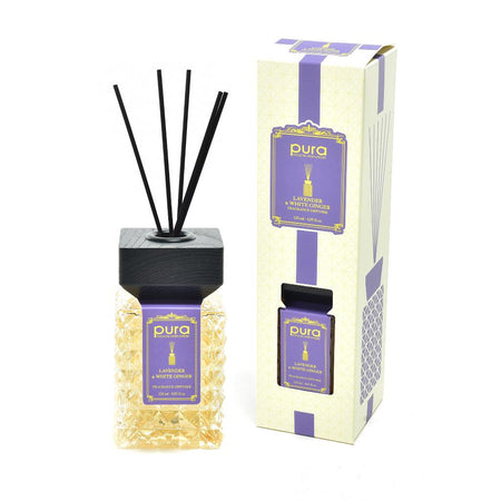 Diffusore di Fragranza 120ml Lavender &amp; White Ginger con Bacchetti (5x5x10cm)