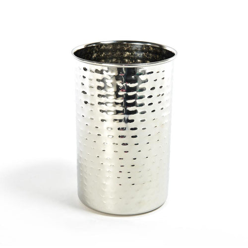 Portabottiglia in Acciaio Inox Martellato DIametro 13xH19.5cm