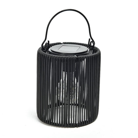 Lanterna Solare in Metallo e Plastica Diametro 13.5xH15.5cm