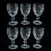 Set 6 Calici Liquore in Vetro 'Diamante' 80ml DIametro 5.5xH10cm