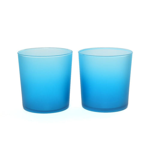 Set 6 Bicchieri Blu in Vetro 380ml 8,5x8,5xH9cm