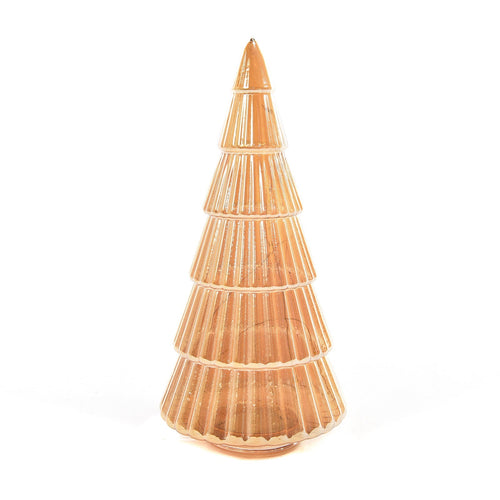 Albero di Natale decorativo in vetro con luci per decorazioni natalizie