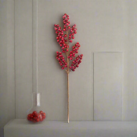 Rametto decorativo natalizio con bacche per interni ed esterni