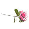 Fiore camelia innevata in tessuto decorazione ambienti h 71 cm