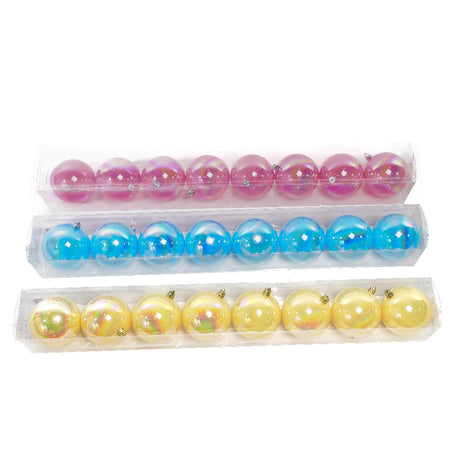 8 Palle Iridescenti Candy Diametro 8cm 62,5x8x8cm