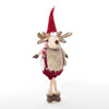 Peluche renna natalizia con cappello rosso decorazione per interno h 74 cm