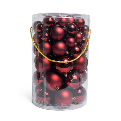 80 Palline per albero di Natale miste in plastica per decorazioni natalizie