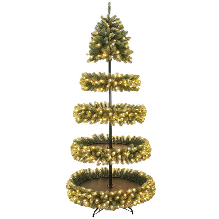 Albero di Natale "Expo" effetto realistico, 100 % PE con luci Led