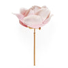 Camelia decorativa con stelo dorato in poliestere per decorazioni natalizie