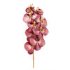 Ramo orchidea decorativo con stelo dorato in poliestere per decorazioni natalizie
