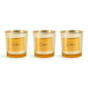 Candela confezione in vetro decorazioni e profumazione per ambienti set da 3