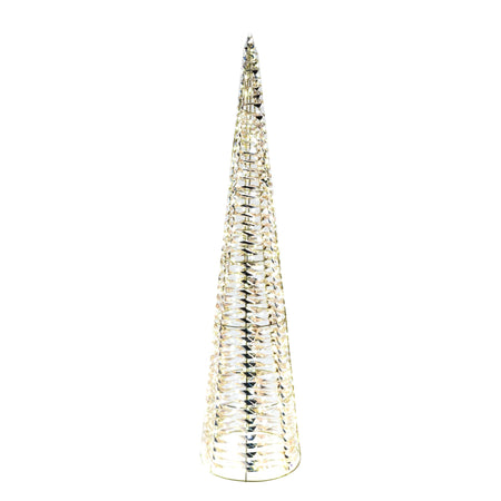 Albero decorativo cono in metallo e plastica con luci Led per decorazione natalizia