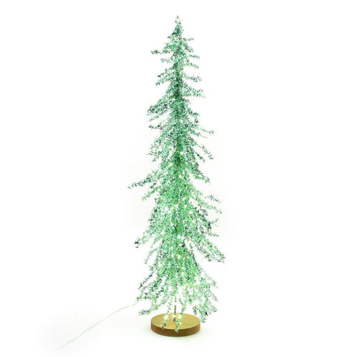 Alberello natalizio in metallo e plastica con luci per decorazioni natalizie