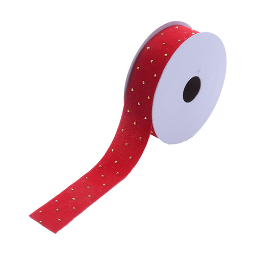 Nastro per decorazioni natalizie in tessuto con brillantini 2,5 x 270 cm