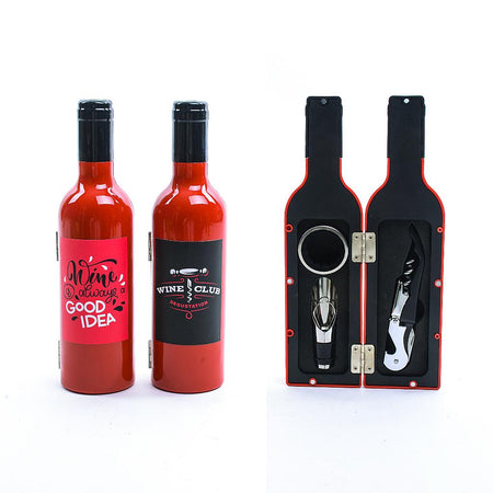 Set sommelier con accessori in cofanetto bottiglia per decorazioni natalizie