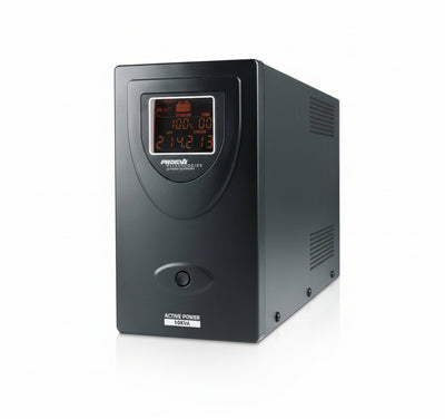 Machpower ups 2000va/1200w metal lcd 2x12v/9ah, 2xoutp.,1xusb, software - UPS-LIT20MD