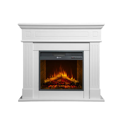 Camino elettrico da terra Cambridge in legno 1800 W arredamento Moderno