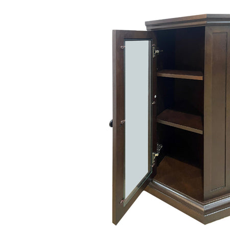 Camino elettrico da terra ad angolo "Madison" in legno 1800 W arredamento Moderno