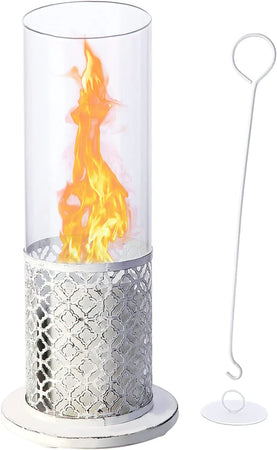 Lampada a Bioetanolo da Tavolo "Tolosa" in Acciaio per arredamento Bar e Ristoranti