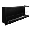 Camino a bioetanolo Sutri 120 DX da incasso ad angolo nero 120×45