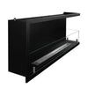 Camino a bioetanolo Sutri 120 DX da incasso ad angolo nero 120×45