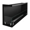 Camino a bioetanolo Sutri 120 SX da incasso ad angolo nero 120×45