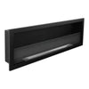 Camino a bioetanolo Furore da parete a incasso nero 120 x 40 x 45