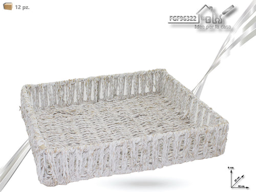 Vassoio Ratan Colore Bianco