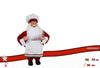 Babbo Natale Chef Rosso H30cm.