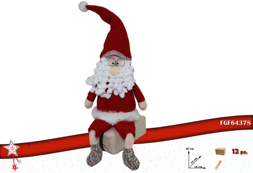 Babbo Natale in Tessuto Colore Rosso