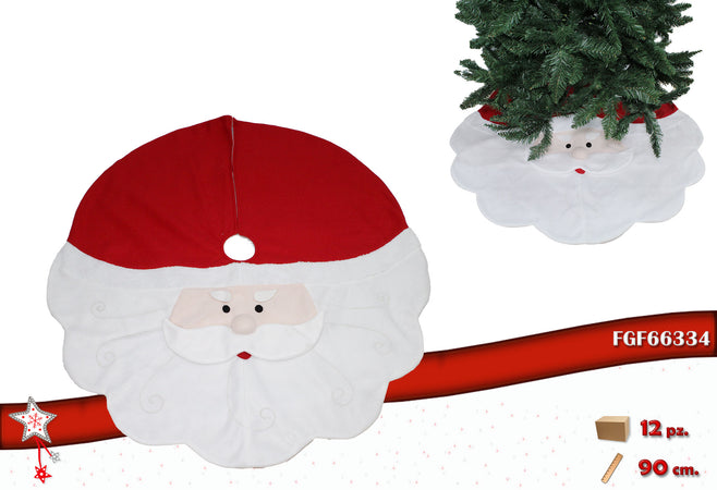 Copribase Albero Tessuto Santa Claus D90cm.