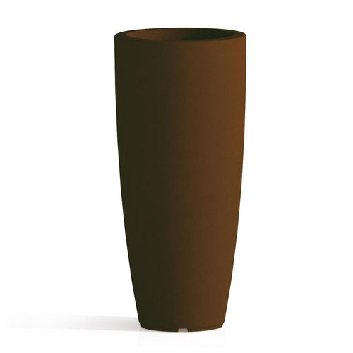 Vaso Cromia Stilo rotondo e alto tinta unita per esterno ed interno Made in Italy