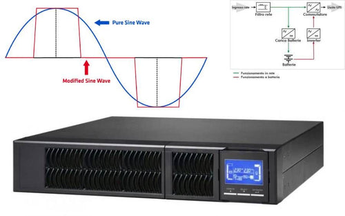 Ups 2 kva tower/rack online series 8*iec+rs232+epo lcd csb adj - 650-02004