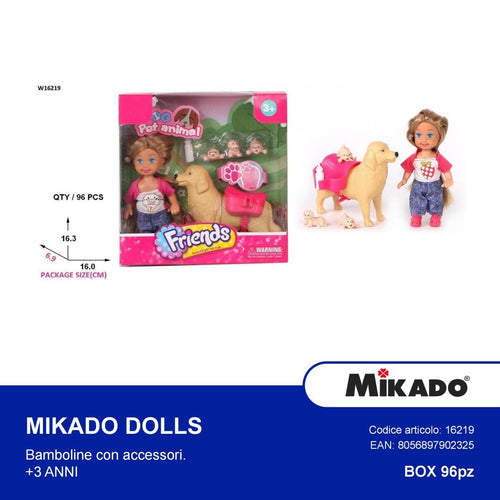BAMBOLA CON CANE FRIENDS