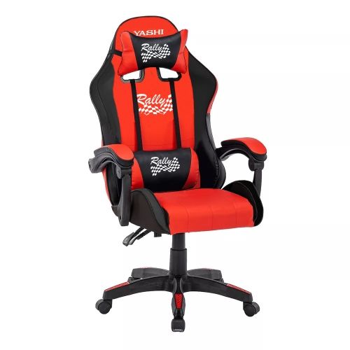 Sedia gaming seduta imbottita girevole con poggiatesta, elev a gas, blocco dell inclinzione, recl fino a 135°, supp collo/schie - CY104
