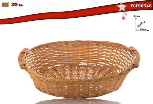 Cesto Ovale in Vimini color Naturale