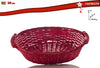 Cesto Ovale in Vimini color Rosso