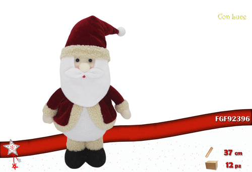 Babbo Natale in Tessuto Con Luce Assortita