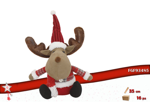 Renna in Tessuto Seduta