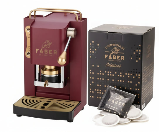Faber macchina da caffe a cialde pro mini deluxe cherry red - FABPROMINICHERRYBASO