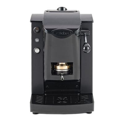 Faber slot plast basic - macchina per caffe con pressacialda in ottone - telaio in metallo nero e frontale in policarbonato nero - FABSPNERNBASOTT