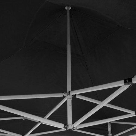 Gazebo pieghevole apertura a fisarmonica per campeggio, sagre ed eventi professionale 3 x 3 mt Nero