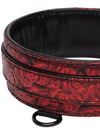 Sweet Anticipation - Collare e Guinzaglio PVC Nero Rosso Similpelle