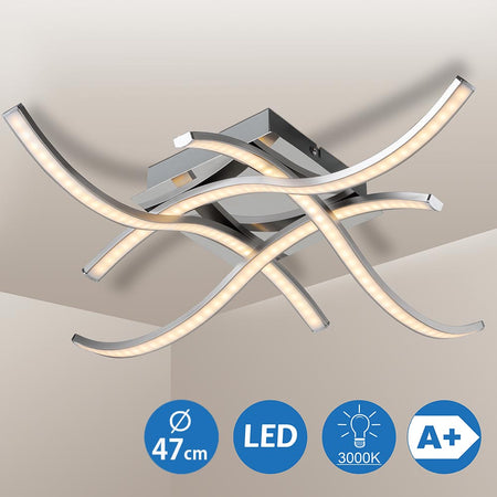 Plafoniera LED 15W Luce Bianco Caldo 3000K 1200lm Design Moderno Satinato IP22