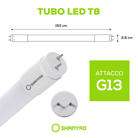 SHANYAO - TUBO ESSENTIAL T8 G13 150CM 18W LN