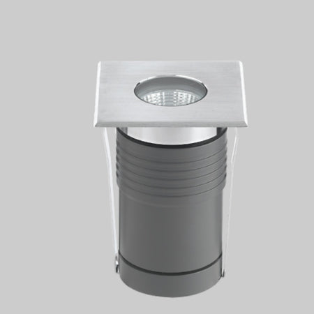 Faretto incasso LED moderno Pan International NIP EST759 EST54025 acciaio quadrato spot